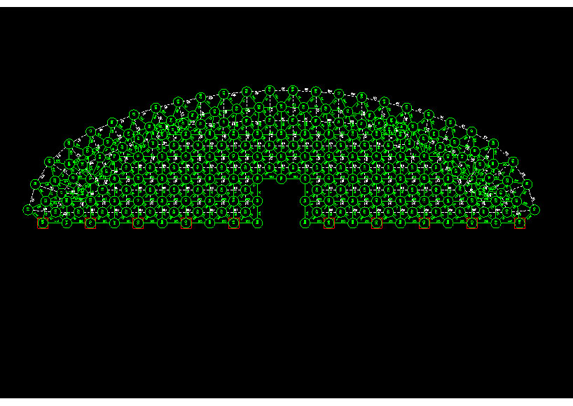普陀锡林浩特91跨，1000米长干煤棚网架设计